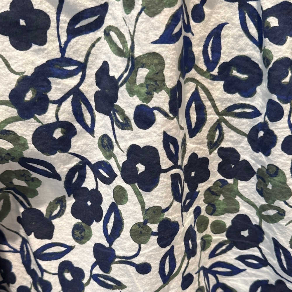 Velvet by Graham & Spencer Navy and Olive Floral Blouse - Picture 4 of 5